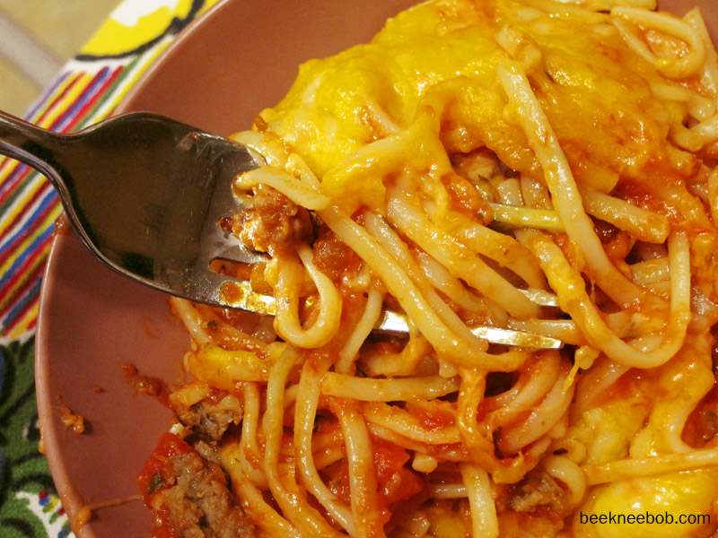 RECIPE: 5 Ingredient Baked Spaghetti