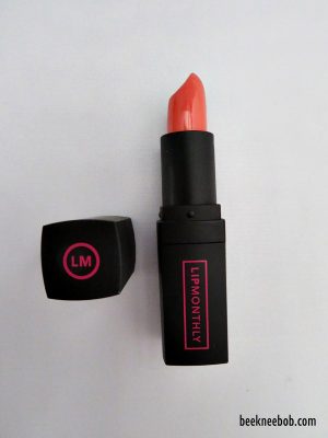 Lip Monthly coral lipstick on shade 4