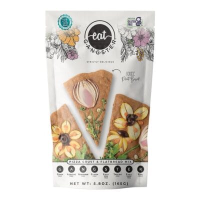 Eat G.A.N.G.S.T.E.R. Vegan Pizza Crust Mix, a gluten-free, allergen-friendly pizza dough option